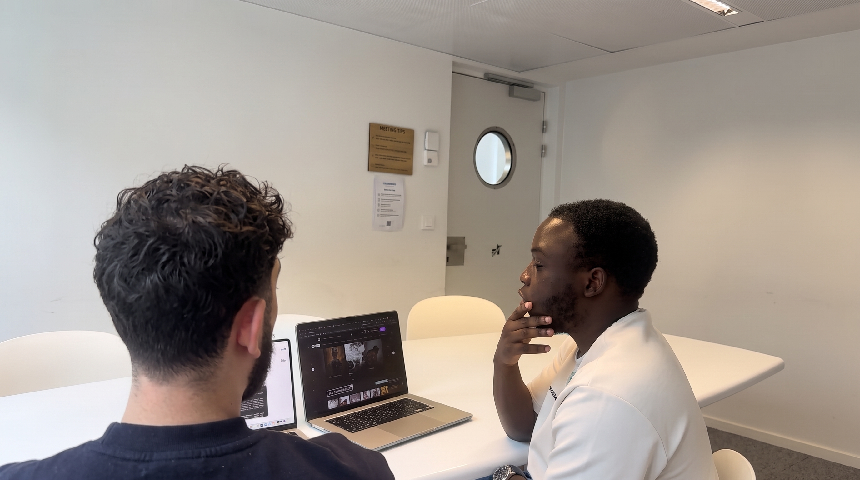 The ABK team in a work meeting
